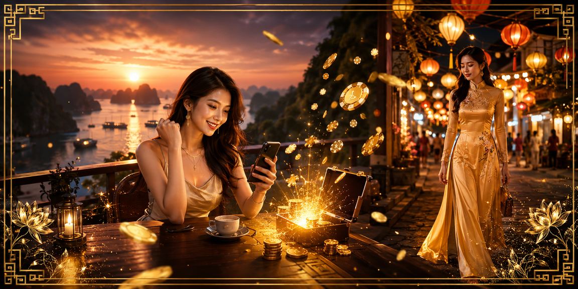 Khung cảnh casino và cà phê tại Hạ Long Bay